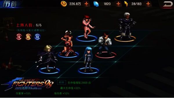 拳皇98终极之战OL虎魂女队推荐