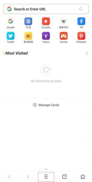 UC浏览器国际版app中文设置