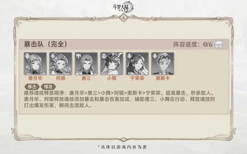 斗罗大陆逆转时空测试服阵容推荐 斗罗大陆逆转时空测试服阵容推荐