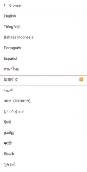 UC浏览器国际版app中文设置