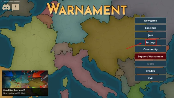 warnament怎么调中文配图1